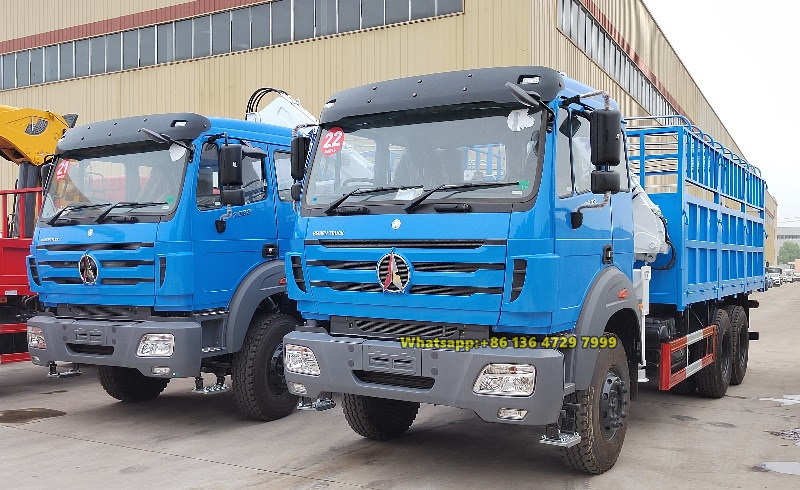 Entrega de camiones grúa articulados Beiben de 10 toneladas a Tanzania