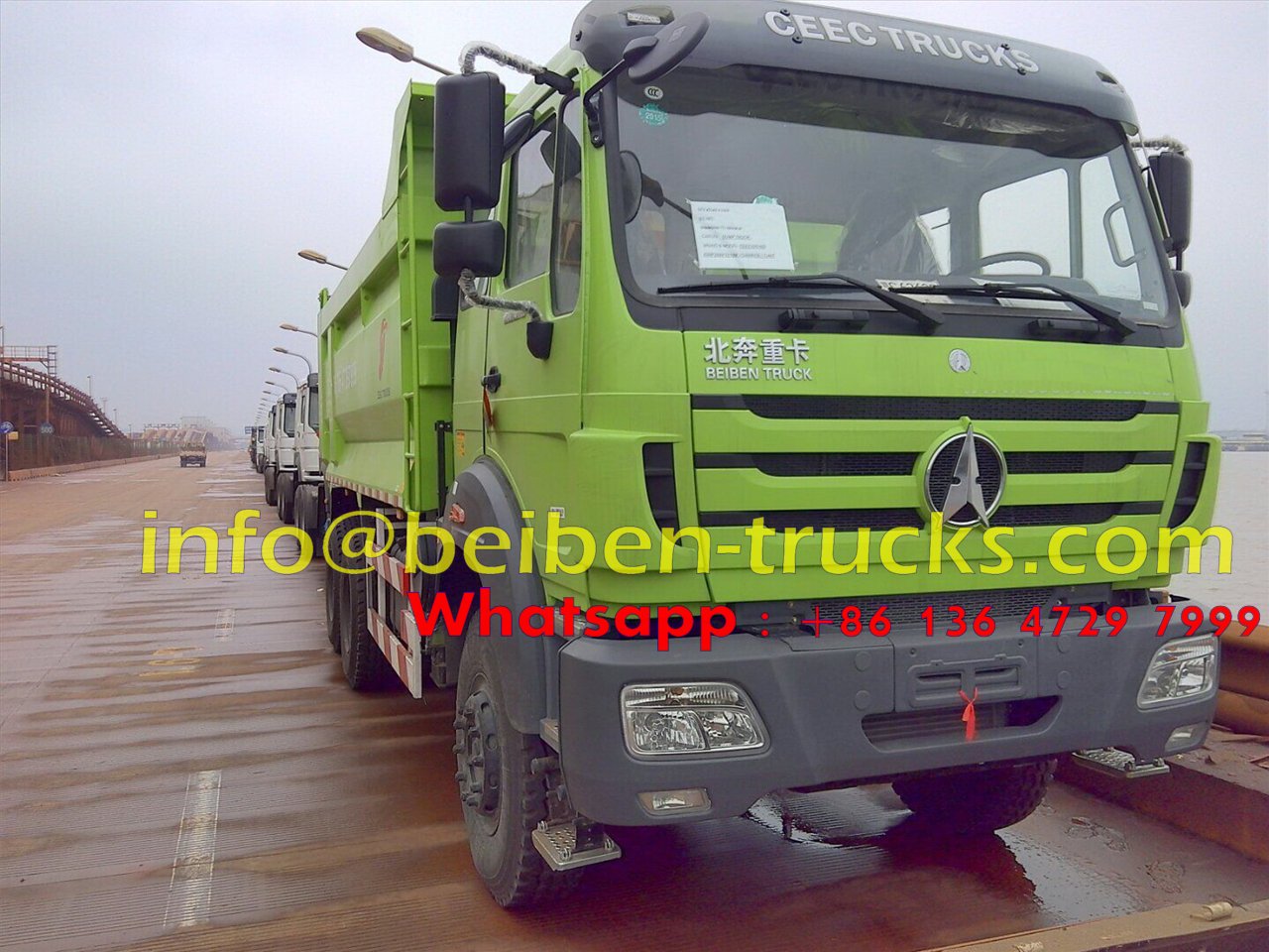 Exportación de dumper pesado Beiben de 60 toneladas a Douala, Camerún