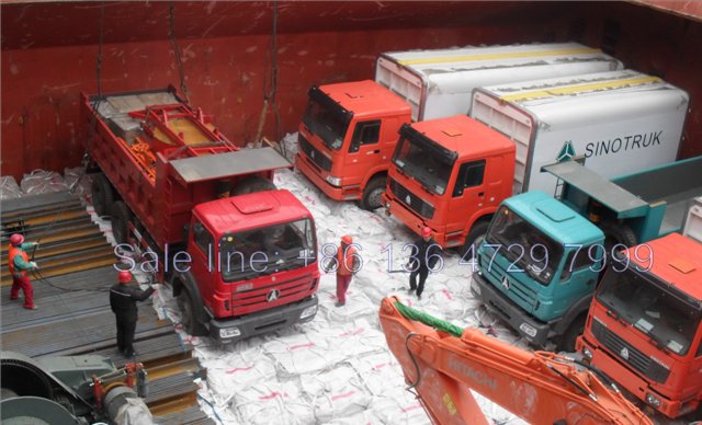 Envío de camiones volquete beiben 2538 a bordo para Nigeria y Abujia