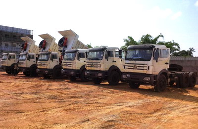 El mejor proveedor de camiones volquete beiben de China en CONGO, Pointe Noire