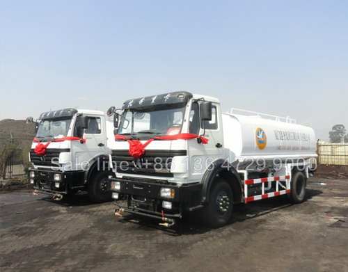 2 unidades de camiones cisterna de agua beiben 10 CBM para el proyecto CHINA HARBOR en ANGOLA