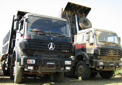 Los volquetes de servicio pesado con motor Beiben de 420 Hp son para el Congo, Brazzaville